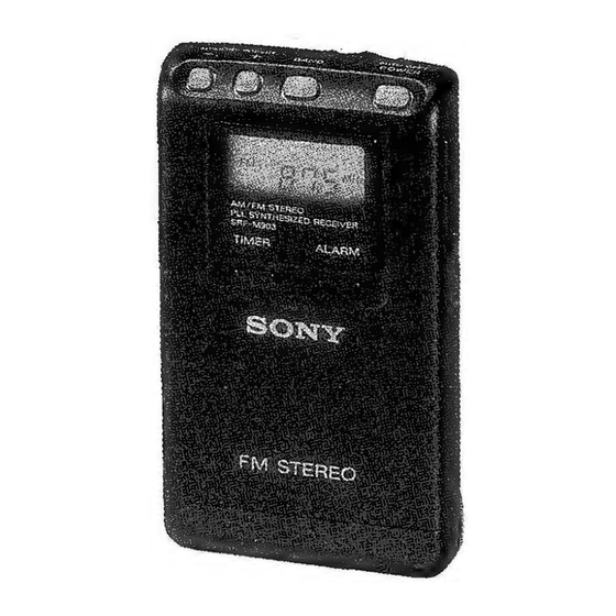 Sony SRF-M903 Manual