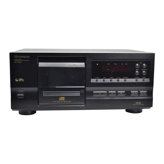 Pioneer PD-F407 - CD Changer Manuals