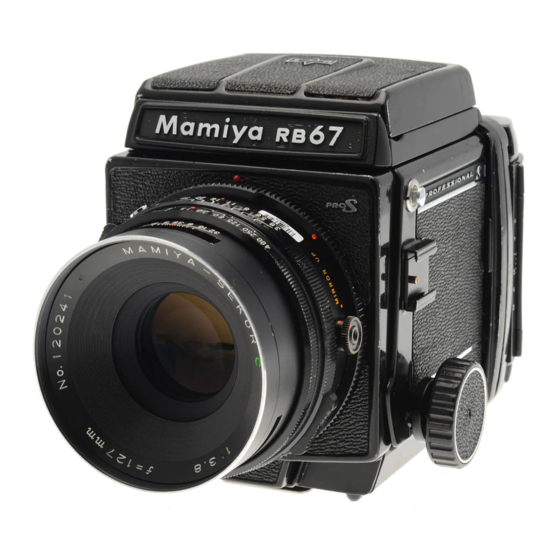 MAMIYA RB67 PRO-S INSTRUCTIONS MANUAL Pdf Download | ManualsLib