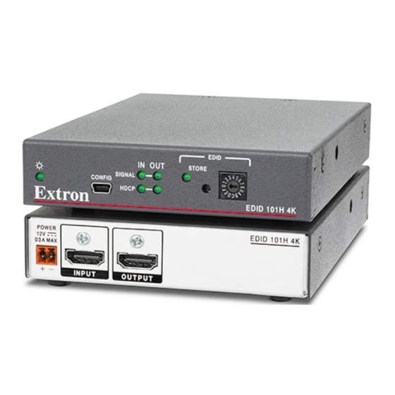 Extron electronics EDID 101H 4K Setup Manual