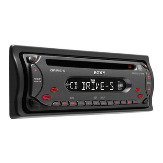 Sony CDX-S2020 Operating Instructions Manual