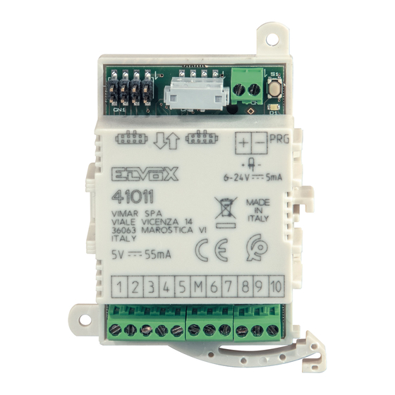 Vimar ELVOX 41011 Quick Start Manual