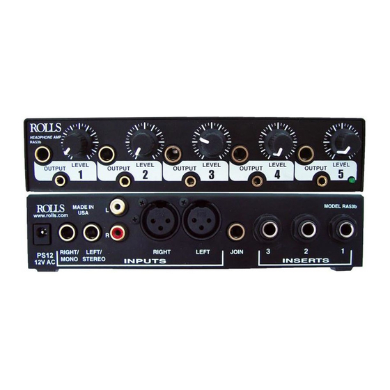 Rolls RA53b Quick Start Manual