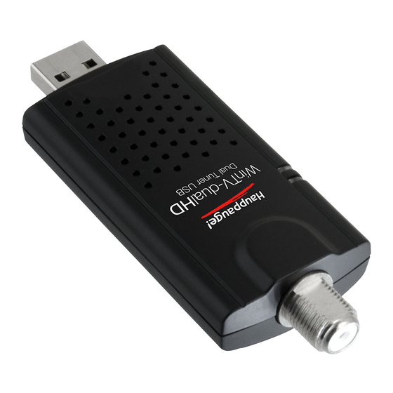 Hauppauge WinTV-USB Installation And Reference Manual