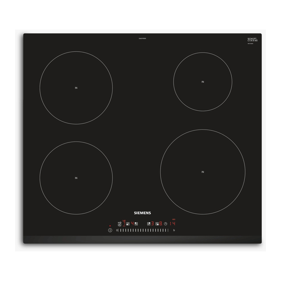 Siemens Hob Instruction Manual