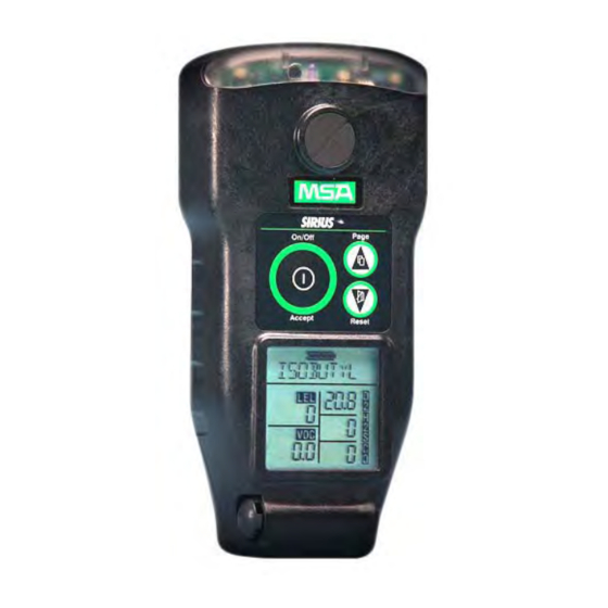 MSA SIRIUS Instruction Manual