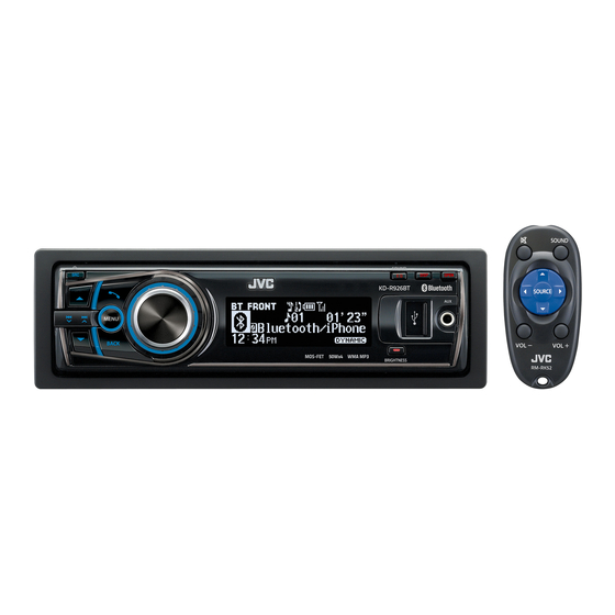 JVC KD-R926BT Installation & Connection Manual