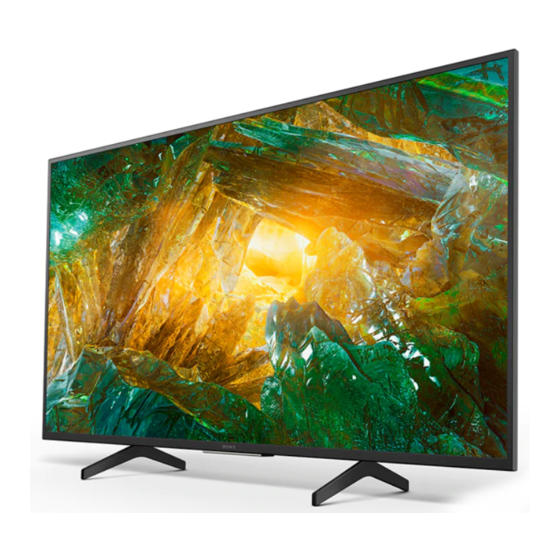 Sony BRAVIA XBR-75X805H Reference Manual