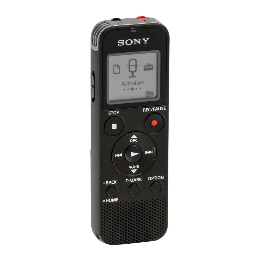 SONY ICD-PX470 - IC Recorder Manual