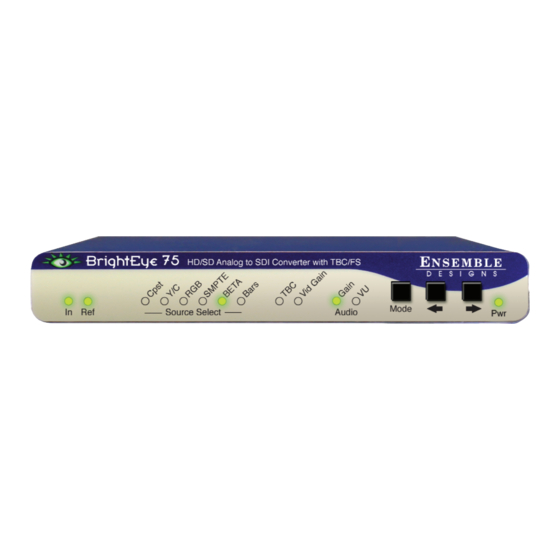 Ensemble Designs BrightEye 75 User Manual