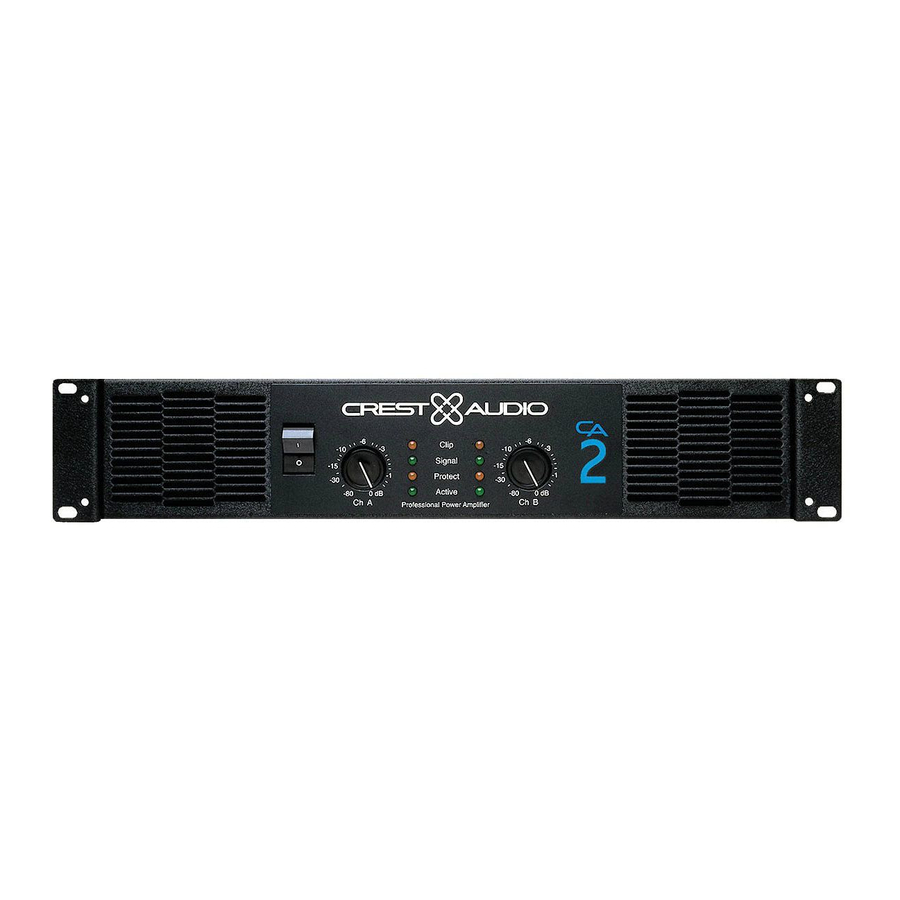 Crest Audio CA2 Specifications
