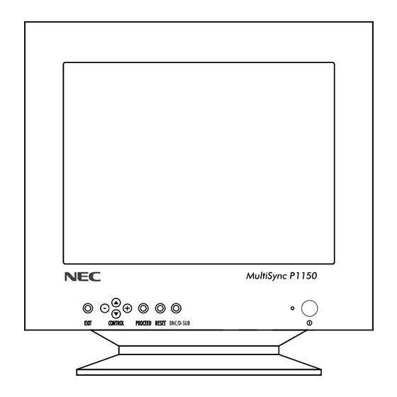 NEC MULTISYNC P1150 User Manual