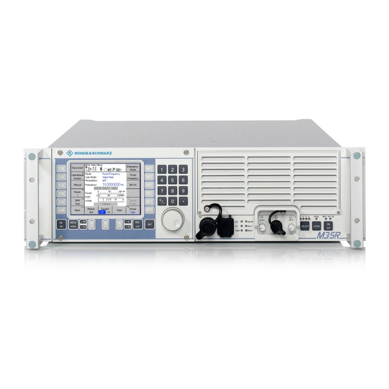 Rohde & Schwarz XT 4410A Operator's Manual