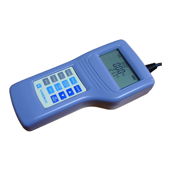 Kanomax ANEMOMASTER A031 Operation Manual