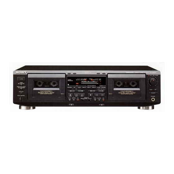 Sony TC-WE825S - Dual Auto Rev Cassette Deck Manuals