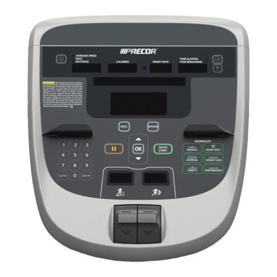 Precor P30 Operating And Maintaining