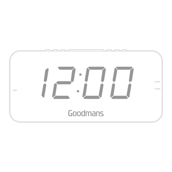 Goodmans 329796 LED Clock Radio Manuals