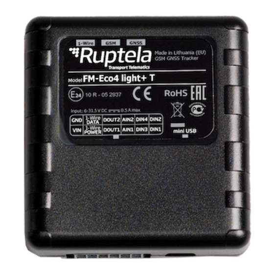 RUPTELA FM-Eco4 T Quick Start Manual