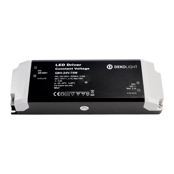 DekoLight Q8H-24-75W Product Notes