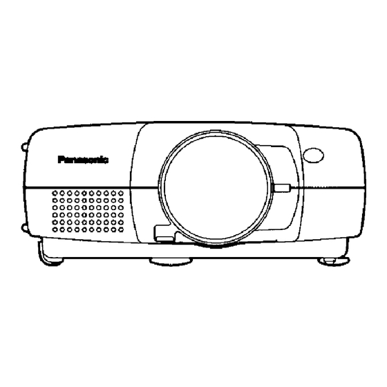 Panasonic PTL511U - LCD VIDEO PROJECTOR Manuals