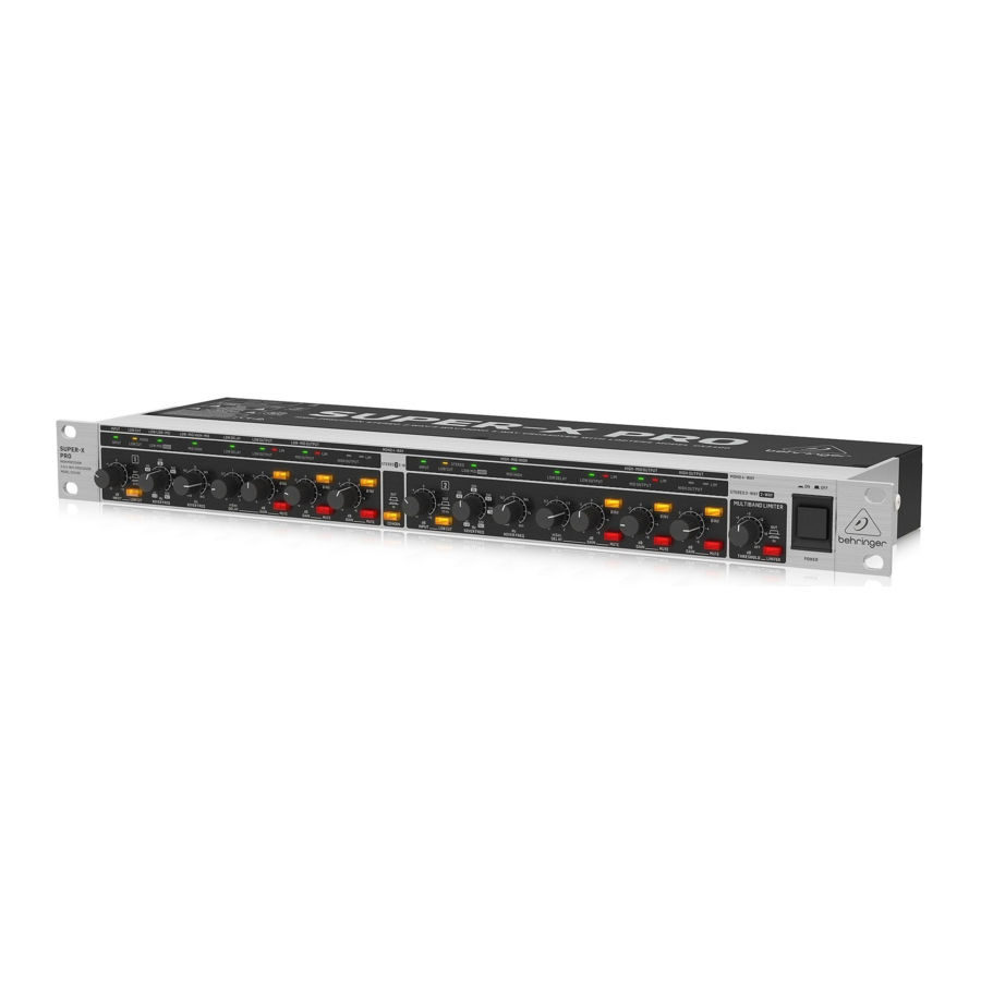 Behringer SUPER-X PRO, CX3400 Manual