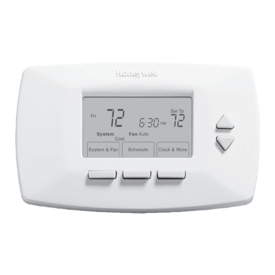 Honeywell YRTH7500D1009 - 5 Day Program Thermostat Operating Manual