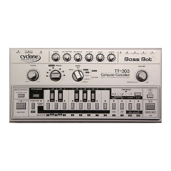 Cyclone Analogic Bass Bot Operation Manual