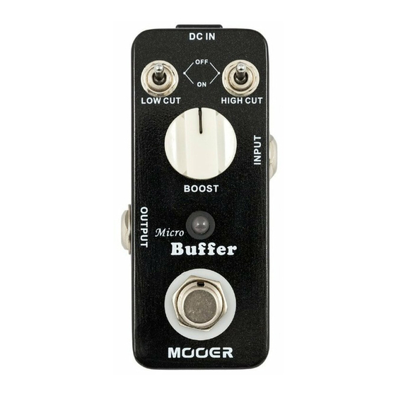Mooer Micro Buffer Owner's Manual