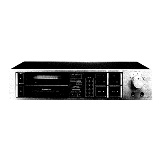 Pioneer CT-550 Operating Instructions Manual
