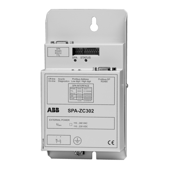 ABB SPA-ZC 302 Installation And Commissioning Manual