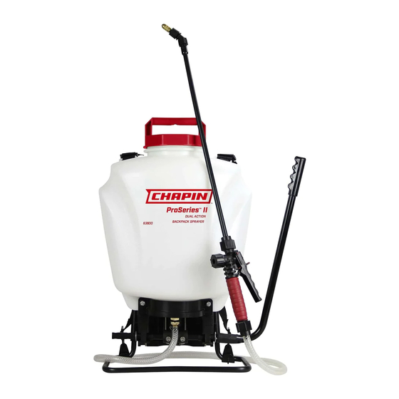 Chapin ProSeries 63600 Use And Care Manual