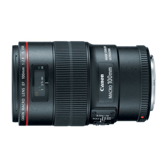 Canon EF 100mm f/2.8L MARCO IS USM Manuals