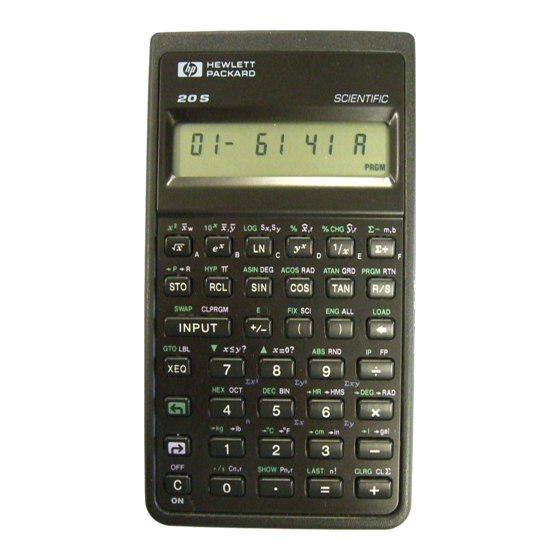 HP -20S Owner's Manual