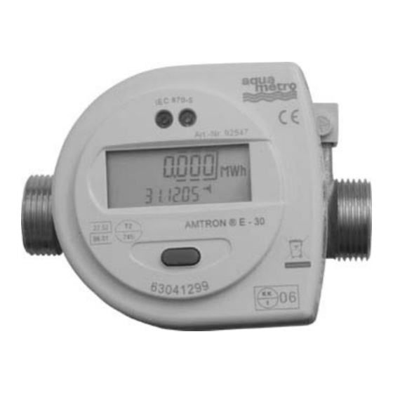 aqua metro AMTRON E-30 Mounting And Operating Instructions