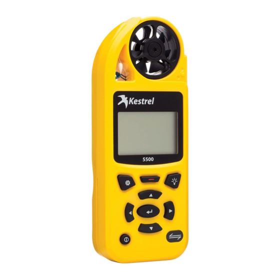 Kestrel 5500 Quick Manual To Using