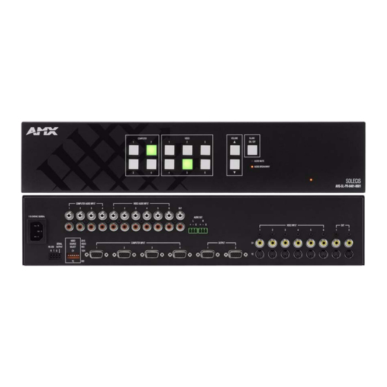 AMX AVS-SL-PR-0401-0601 Operation/Reference Manual
