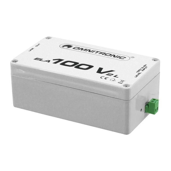 Omnitronic ELA 100 V 2 L User Manual
