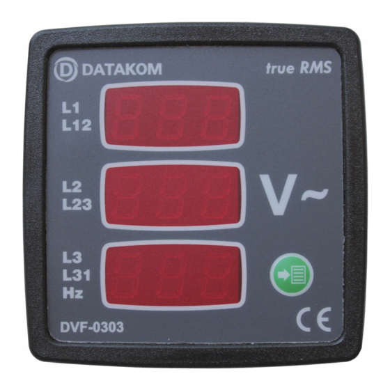 Datakom DVF-0303 Quick Start Manual