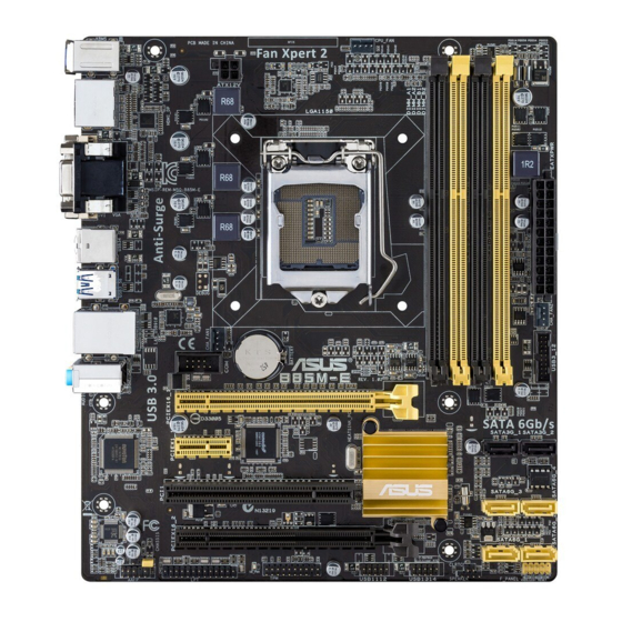 Asus B85M-E/DASH Quick Start Manual