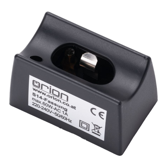 Orion S14D Mounting And Safety Instructions