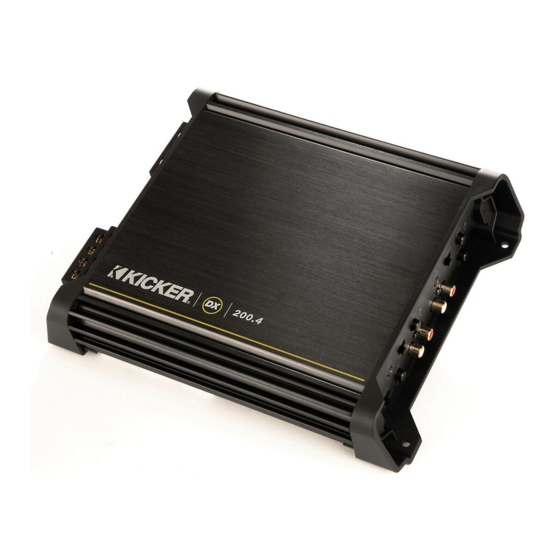 Kicker DX200.4 Owner's Manual