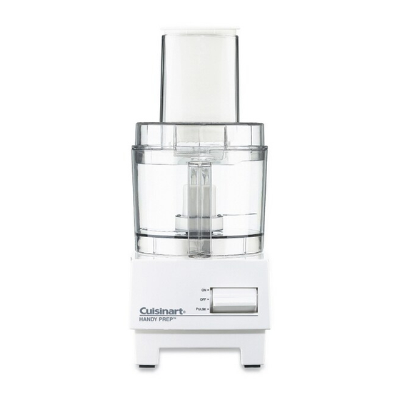 Cuisinart Handy Prep DFP-3 Instruction/Recipe Booklet