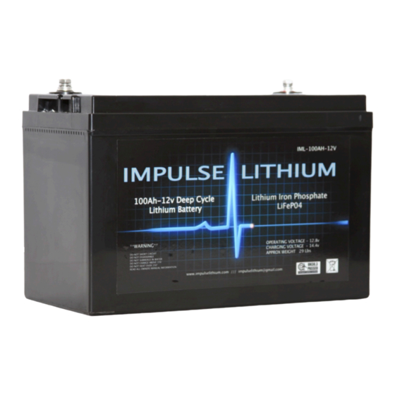 Yakshak Impulse Lithium LiFeP04 Manual And Installation Manual