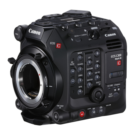 Canon CINEMA EOS C300 Quick Start Manual