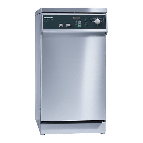 Miele professional G 7831 Operating Instructions Manual