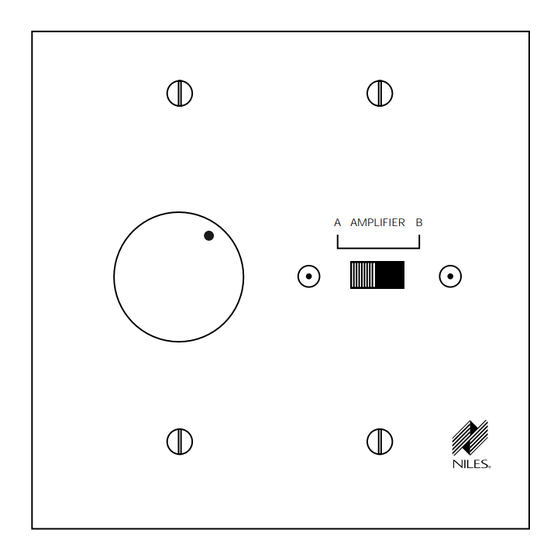 Niles SCW-2A Installation & Operation Manual