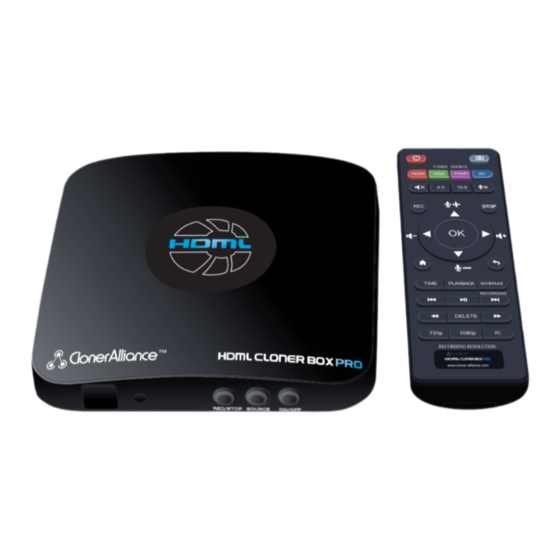 Cloner Alliance HDML-Cloner Box Pro User Manual