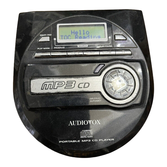 Audiovox CE149MP Operating Instructions Manual