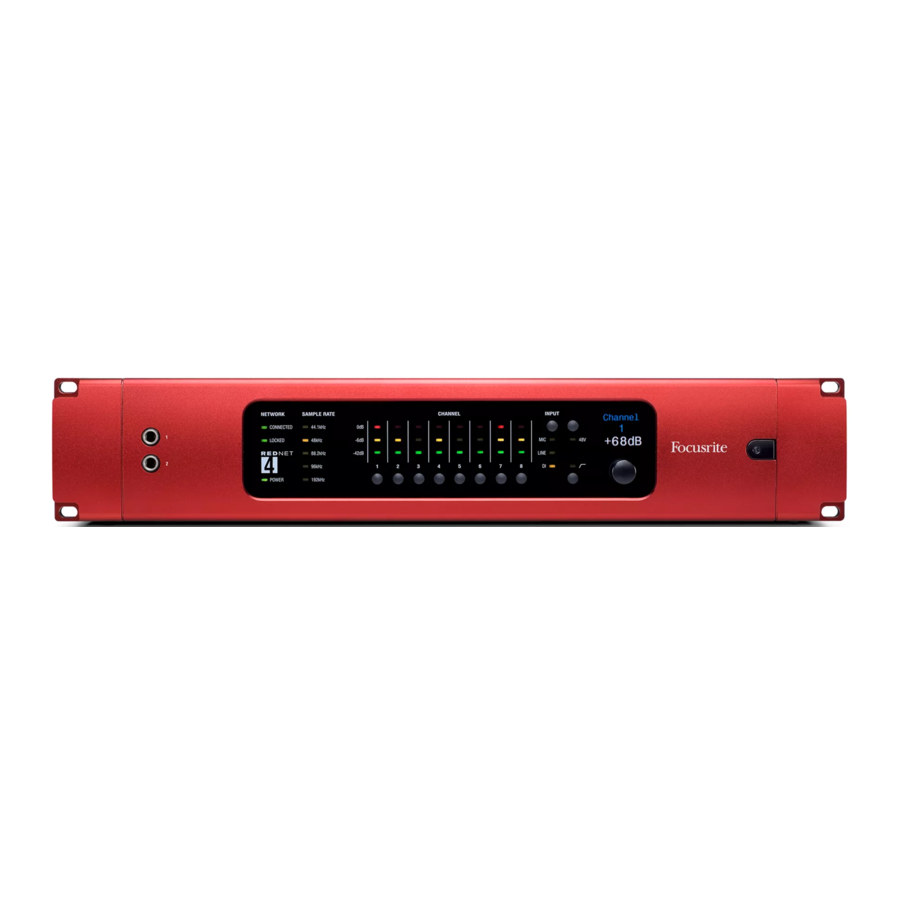 Focusrite RedNet Manual