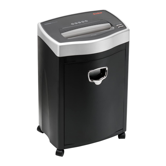 User Manuals: GEHA OFFICE X12 Paper Shredder